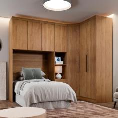 Guarda Roupa Modulado Solteiro Safira 007 em MDF Com 7 Portas e 4 Gave