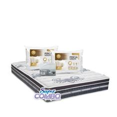 Colchão Castor Silver Star Híbrido Air Pkt One Face Casal 138x188x32cm