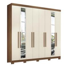 Guarda Roupa Casal Master New 8.4 8 Portas com Espelho e Pés - Santos 