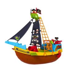 Barco de Brinquedo Pirata Maral Com Rodinhas 23 Peças 