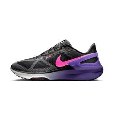 NIKE Tênis masculino Air Zoom Structure 25, Antracite fúcsia a laser preto, 43
