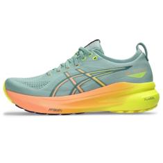Asics Tênis de corrida masculino Gel-Kayano 31, Celadon claro/amarelo seguro, 42