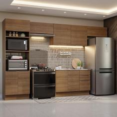 Armário De Cozinha Completa 350cm Rustic Stella Madesa 01 Rustic