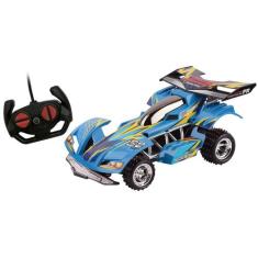 Carrinho de Controle Remoto Garagem Extreme - 7 Funções Candide Azul, 