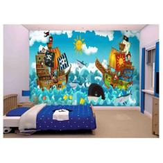 Papel De Parede Infantil Piratas Navios Kids  Azs62 - Você Decora