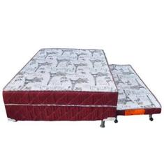 Cama Box Solteiro Conjugada Mola Com Auxiliar Suede - GENKI KENKO, VER