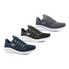 Kit 3 Pares Tênis De Academia Runway Training Masculino, 41, Marinho v