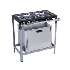 Fogão Industrial 2 Bocas 30x30 com Forno Metalmaq