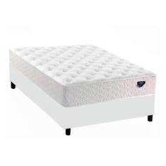 Cama Box Solteiro + Colchão Ecoflex Alva Molas Ensacadas 88x188x76