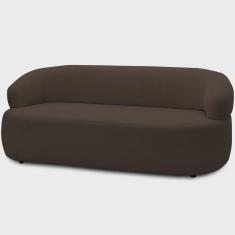 Sofá 3 Lugares Orgânico Sala de Estar Living 170cm Carmen F04 Veludo Marrom - Lyam Decor