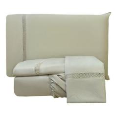 Jogo De Lençol Solteiro Infinito Micropercal 300 Fios 3 Peças - Fendi 