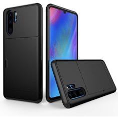SORAKA Capa para Huawei P30 Pro com porta-cartões Capa para carteira Capa blindada para Huawei P30 Pro Capa para PC TPU de camada dupla Capa à prova de choque