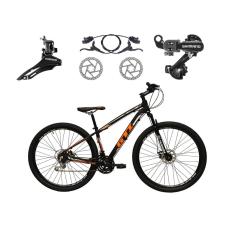 Bicicleta Aro 29 Gti Roma 21v Alumínio Freios a Disco Hidráulicos Câmbios Shimano Suspensão Diant.-Unissex