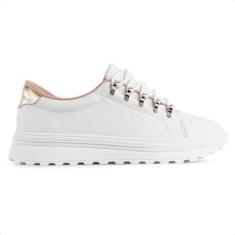 Tênis Casual Moleca Cadarço Ilhós Feminino-Feminino
