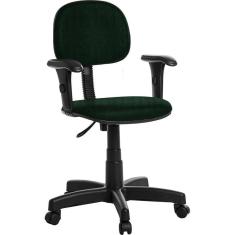 Cadeira De Escritório Secretaria Com Braço Rcp Azul