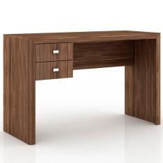 Mesa para Escritório 02 Gavetas Me4123 Nogal Tecno Mobili