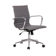Cadeira de Escritório Diretor Esteirinha em Sintético Sevilha Alta Rivatti Cinza