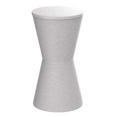 Banqueta Média Polipropileno sem Encosto Dub Branco