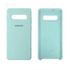 Capa Capinha Case Silicone Samsung Galaxy S10 Verde Agua