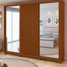 Guarda-roupa Ollie 3 Portas 6 Prateleira 6 Gavetas com Pés Frassino/Off White/Frassino