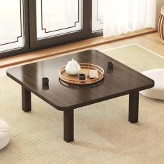 Mesa dobrável de bambu, mesa quadrada de bambu estilo japonês, mesa baixa, mesa de computador, mesa de chá, mesa de café, mesa de altar, mesa de jantar baixa