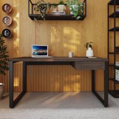 Escrivaninha Yon Diretor com 1 Gaveta 150x70x75 Terracota/Preto