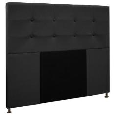 Cabeceira Cama Box Casal Queen 160cm D10 Safira Suede Preto - Mpozenat