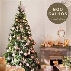 Árvore de Natal Canadense Com 800 Galhos Verde Pé de 40cm - Cim Toys