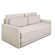 Sofá-Cama 2 Lugares MH-1606 Herval 146 cm Colchão Casal Linho Bege C1