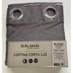 Cortina Corta Luz 3,00 x 1,70 Tecido Blend Bella Janela