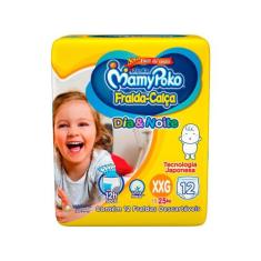 Fraldas MamyPoko Dia & Noite Calça - Tam. XXG 15 a 25kg 12 Unidades, X