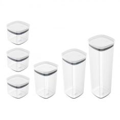 Kit 6 potes Herméticos BLOCK Porta alimentos com tampa vedação OU