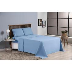 Jogo De Lençol Casal 4 peças 180 Fios percal Com Elástico - Bela Casa 