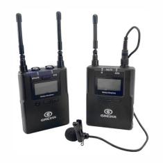 Microfone Lapela Sem Fio Greika Gk-umic 8 Para Câmeras, Computador
