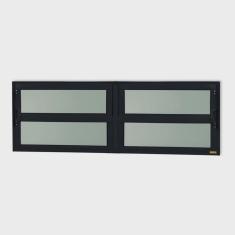 Janela de Alumínio Basculante 2 Seções 40x120cm Vidro Mini Boreal Elite Brimak