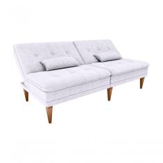 Sofá Cama Na Caixa 3 Lugares 190cm E Almofadas Taylor Matrix Bege Bege