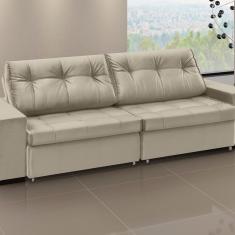 Sofá Orion - Retrátil - Reclinável 220 Cm- Linho Marfim