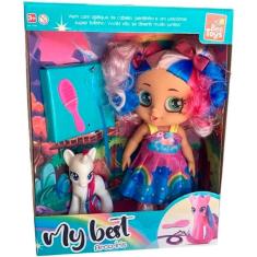 Boneca MY BEST Pintura Unicornio ARCO-IRIS Bee TOYS