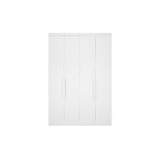 Módulo de Quarto Solteiro Guarda Roupa Rizon c/ 4 Portas e 3 Gavetas Branco - Novo Horizonte