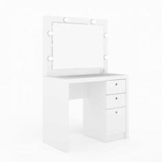 Penteadeira Camarim com Espelho 3 Gavetas PE2010 Tecno Mobili - Tecnom