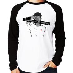 Camiseta Raglan Pelo fim do futebol moderno Manga Longa - Foca na Moda