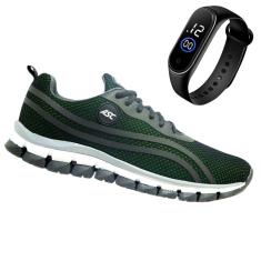 Tênis Masculino Esportivo Eficaz Para Passeio e Corrida Treino Academia Caminhada + Relógio-Masculino