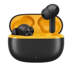 Fone Realfit_Realme T200 Original Earbud de Ouvido Sem Fio Bluetooth 5.4 Touch TWS - Baixa Latência em Jogos True Wireless Sport Headset IPX4, Microfone, Redução Ruído - até 48h de Bateria (Preto)