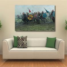 Quadro decorativo Guerra Vikings - Tela em Tecido