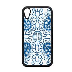 Capa Talavera com estampa de flor azul para iPhone XR para proteção de telefone Apple
