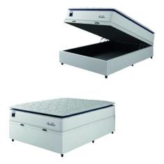 Cama Box Baú Casal Colchão Molas Ensacadas Com Pillow Sevilha 138x188x