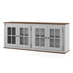 Armário de Cozinha Aéreo Hannover de Madeira 160 cm com 4 Portas de Vi