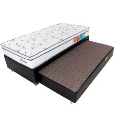 Cama Box Solteiro Colchão Molas Ensacadas Com Pillow Bicama Auxiliar 88x188x58cm - bf Colchões