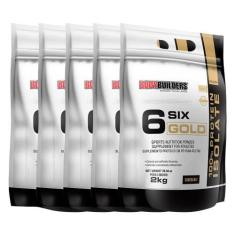 Kit 5X Whey Protein Isolado Six Gold 2Kg - Bodybuilders
