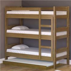 Treliche com Auxiliar em Madeira Macica Imbuia Gigante Moveis